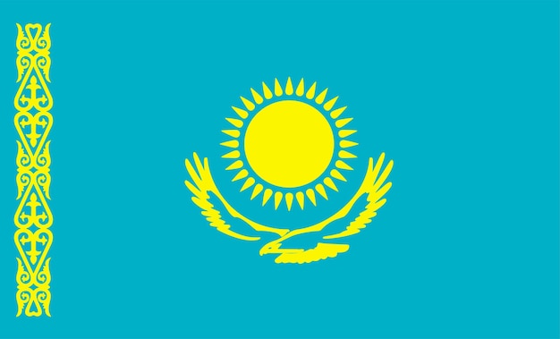 Kazachstan Vlag Ontwerp Illustraties Vectoren