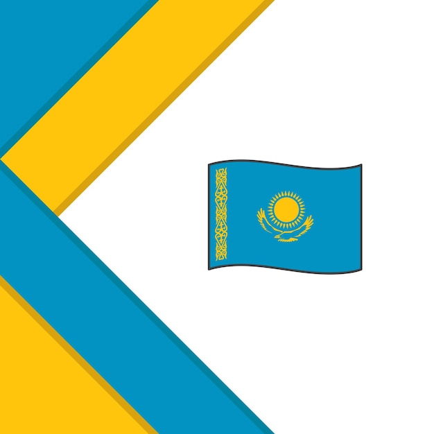 Vector kazakhstan flag abstract background design template kazakhstan independence day banner social media post kazakhstan background