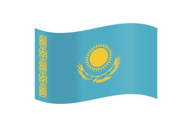 Официальные цвета флага Казахстана векторная иллюстрация