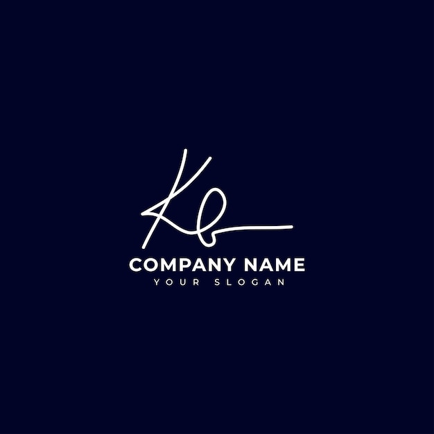 Kb Initiële handtekening logo vector ontwerp