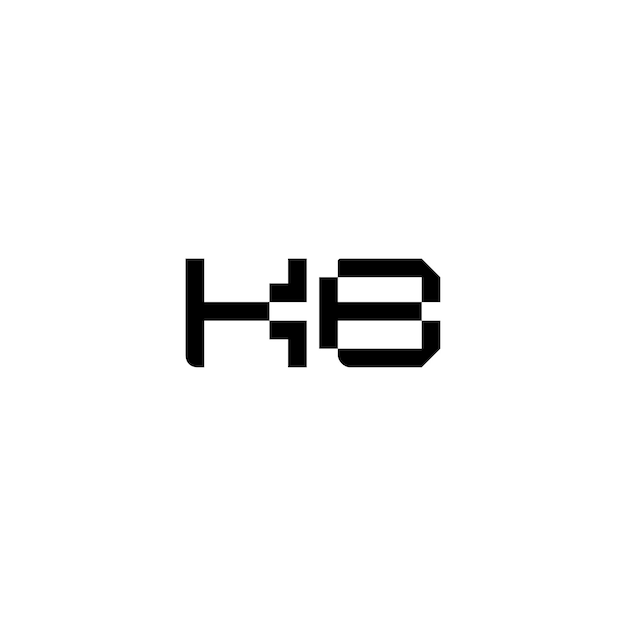 KB monogram logo ontwerp letter tekst naam symbool monochroom logo alfabet karakter eenvoudig logo