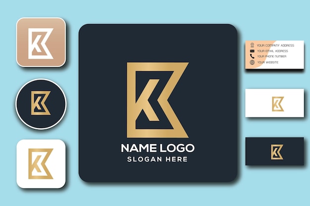 kb monogram logo sjabloon