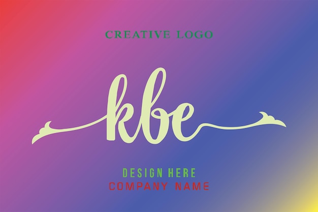 KBE lettering logo is simple easy to understand and authoritative