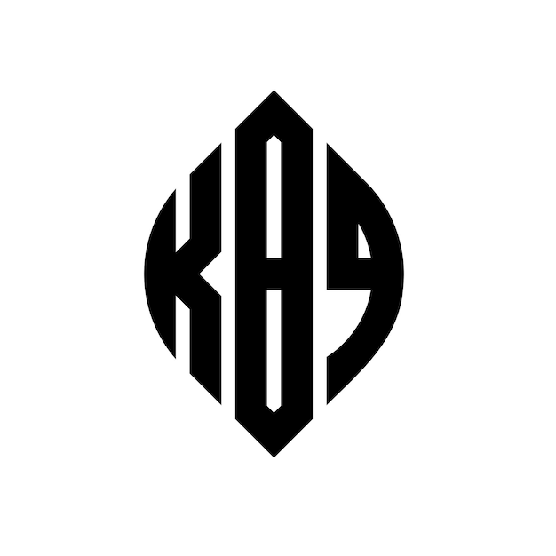 Kbq cerchio lettera logo design con forma di cerchio e ellisse kbq ellisse lettere con stile tipografico le tre iniziali formano un logo cerchio kbq cerchio emblema astratto monogramma lettera segno vettore