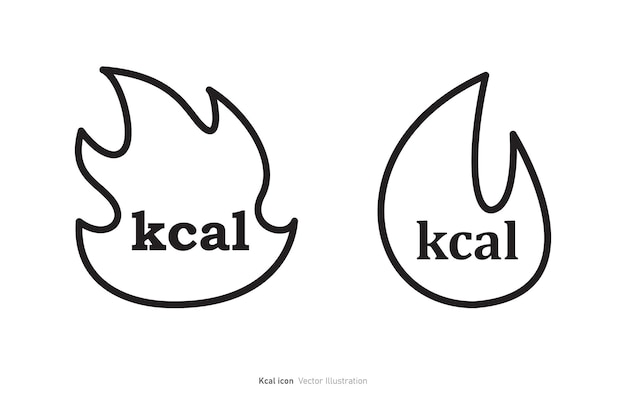 Kcal 아이콘 디자인 터 일러스트레이션