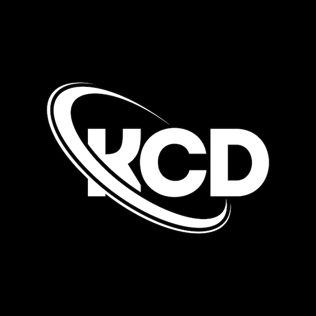 Vettore logo kcd kcd lettera kcd lettera logo design iniziali kcd logo collegato con cerchio e maiuscolo monogramma logo kcd tipografia per il business tecnologico e marchio immobiliare