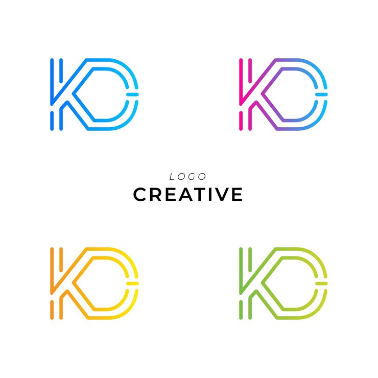 Vector kd 크리에이티브 레이터 로고 디자인 브랜딩 로고 디자인 크레이티브 로고 회사 브랜딩로고