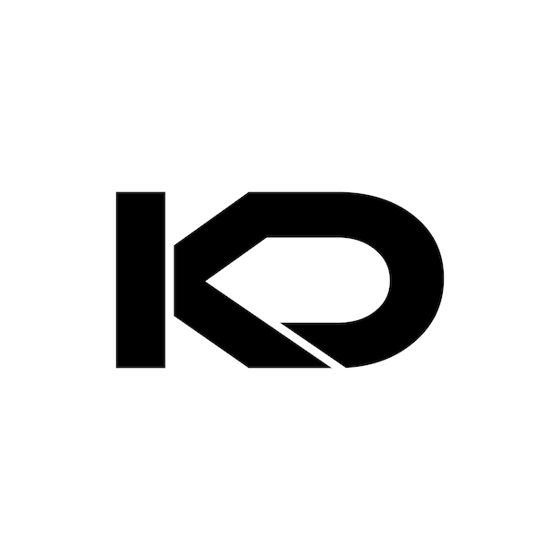 Vector kd initial lettering logo or dk initial lettering logo