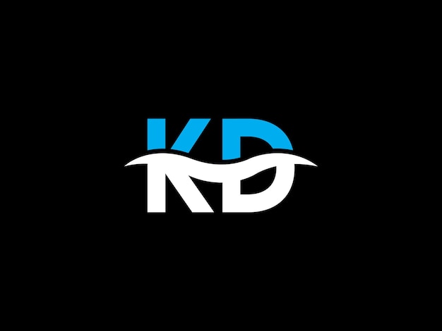 Kd logo on a black background