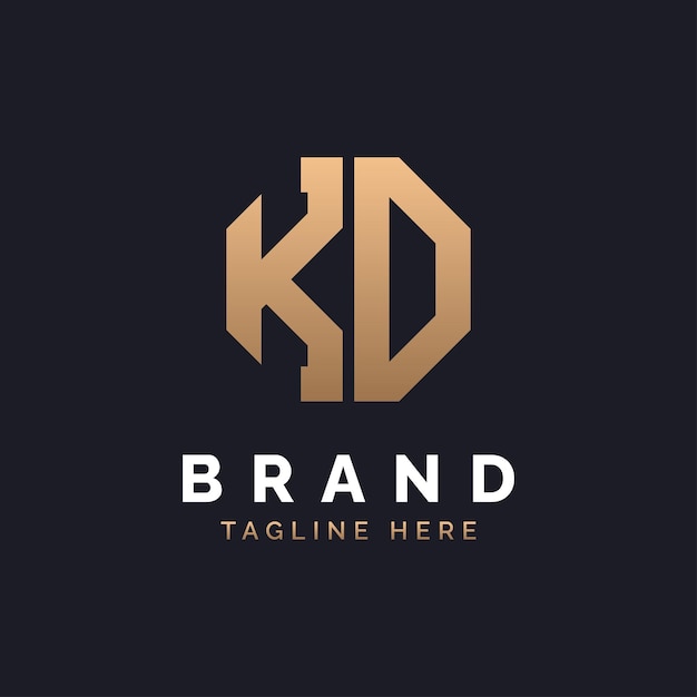 KD Logo Design Moderne Minimal Elegant en Luxus KD Logo Alfabet Letter KD Logo ontwerp voor merk Corporate Business Identiteit