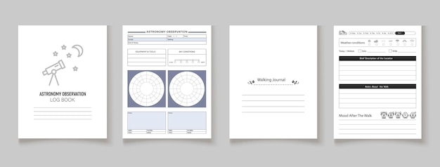 kdp interior log book planner template