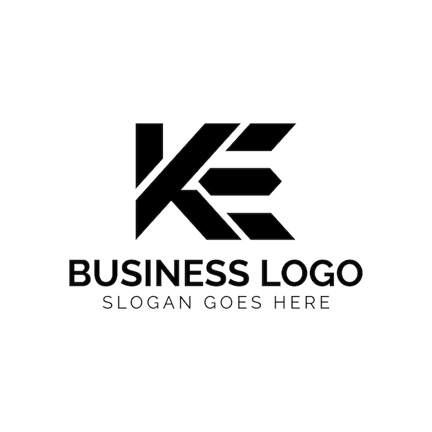 KE Logo Vector Grafische Branding Letter Element Witte Achtergrond