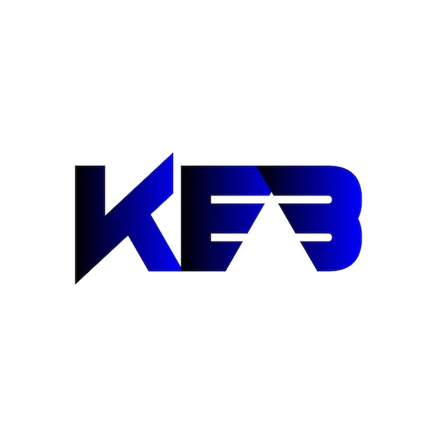 keb creative abstract letter initial symbol icon vector logo design