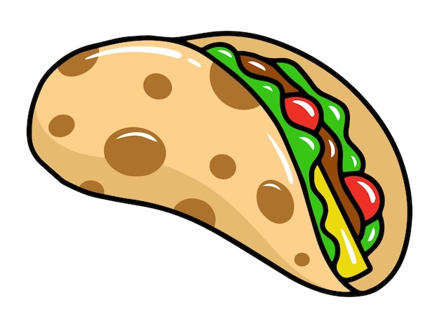 Kebab Fastfood Clipart Illustratie