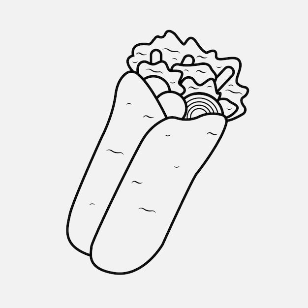 Kebab Line Art