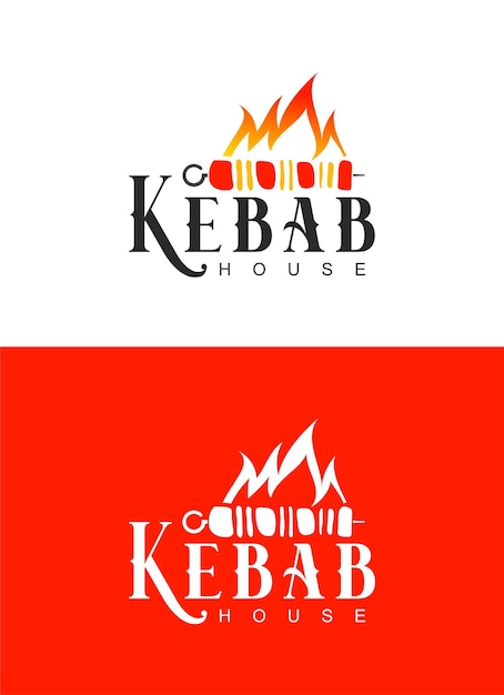 Kebab Logo ontwerp sjabloon Vector