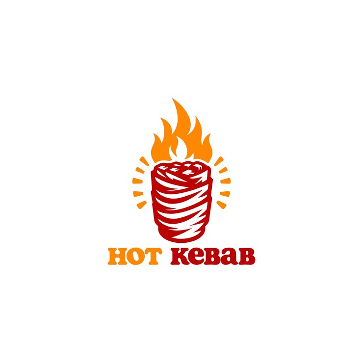 Векторная иллюстрация логотипа кебаба
