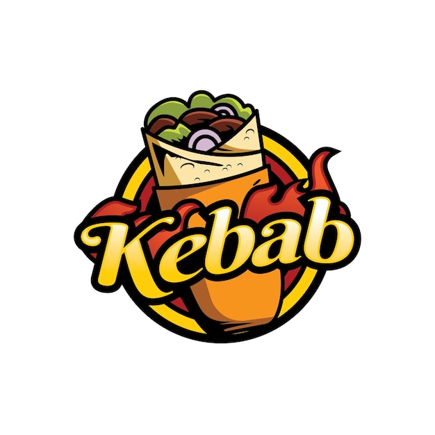 Kebab logo vectorillustratie