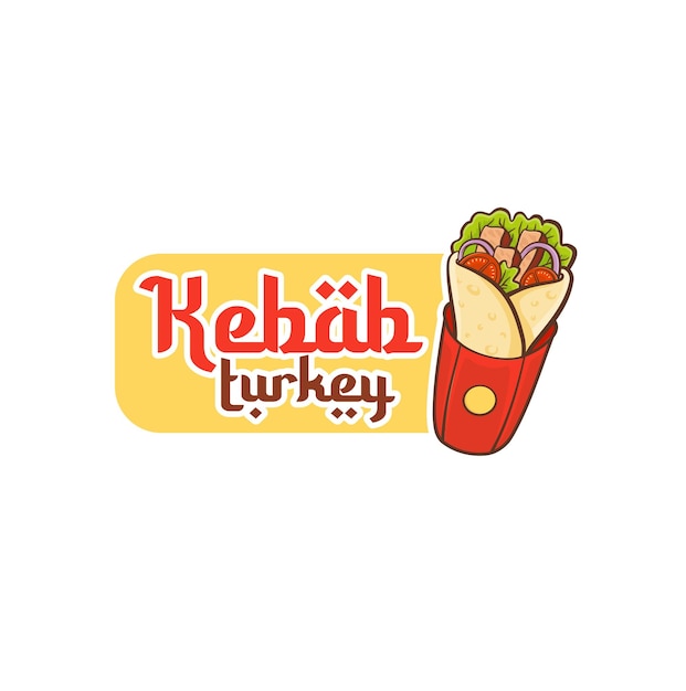 Vector kebab turkey logo template vector