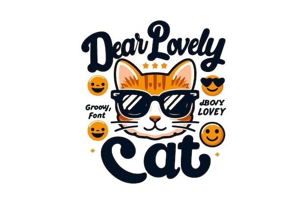 Keep Calm And Love katten vector T-shirt ontwerp illustratie huisdier op maat tekening kunstwerk