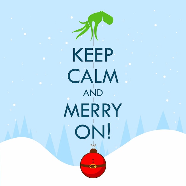 Vector keep calm and merry on