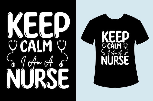 Vettore mantieni la calma infermiera magliette infermiera citazioni design svg