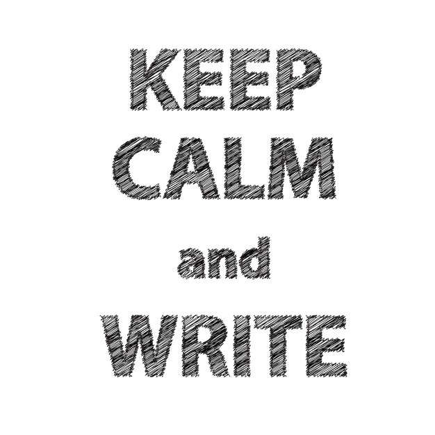Vector keep calm and write