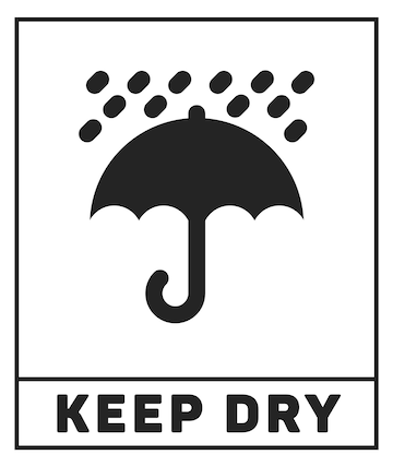 Premium Vector  Keep dry sticker parcel sign with black umbrella