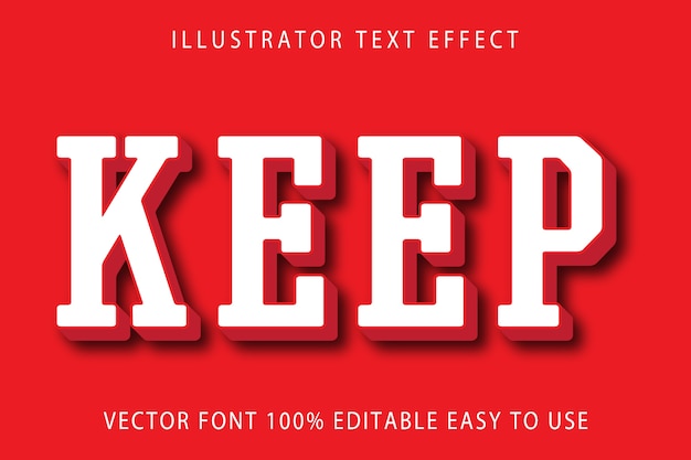 Keep Editable Text Effect