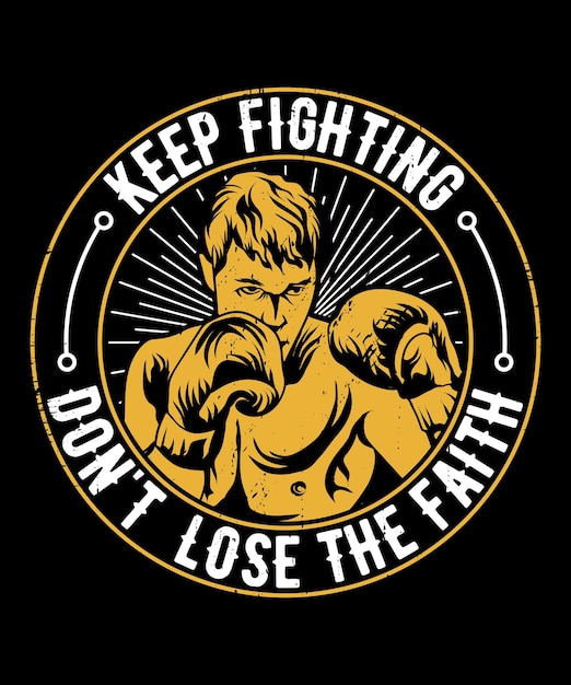 Vector keep fighting do not lose the faith