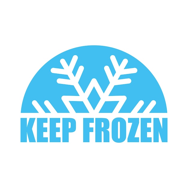 keep frozen label design cold product sign and symbol