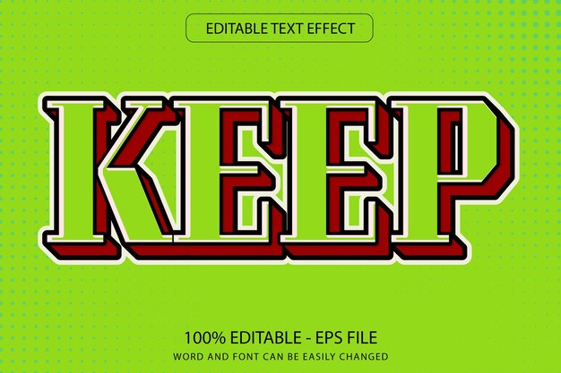 Vector keep text effect