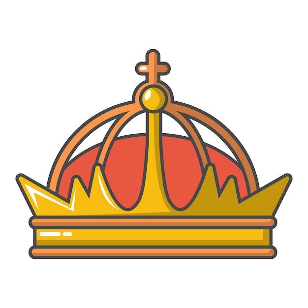 Vector keizerkroon pictogram cartoon illustratie van keizerlijke kroon vector pictogram voor webdesign
