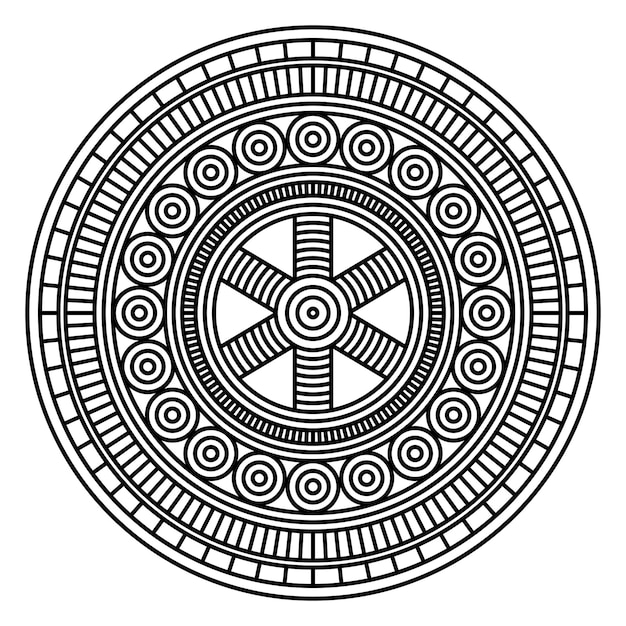 Keltisch Scandinavisch ontwerp rond gevlochten patroon in oude Keltische stijl.