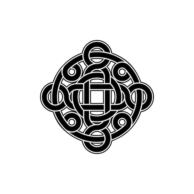 Keltische knopen Gestileerde oude Ierse tatoeage geometrische patronen recente Keltische vectorillustraties