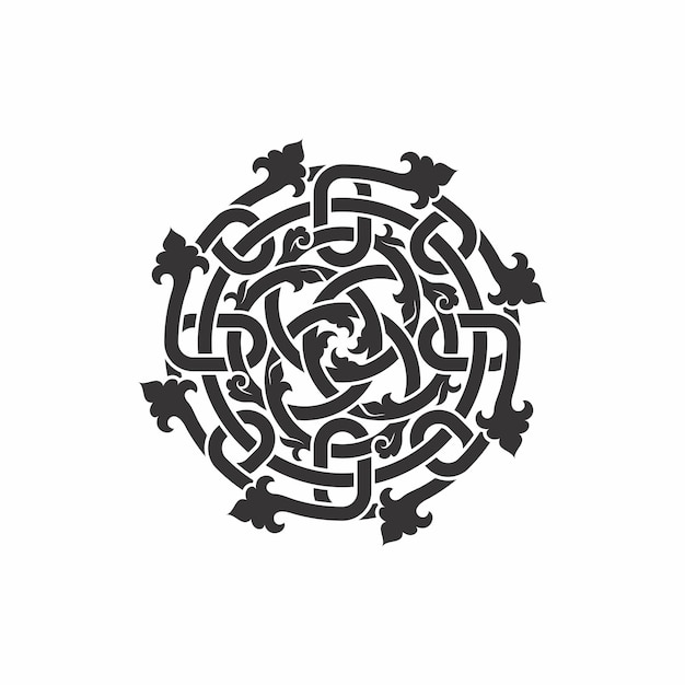 Keltische knopen Gestileerde oude Ierse tatoeage geometrische patronen recente Keltische vectorillustraties
