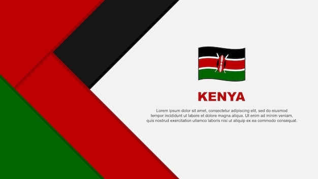 Kenia Vlag Abstracte Achtergrond Ontwerpsjabloon Kenia Onafhankelijkheidsdag Banner Cartoon Vector Illustratie Kenia Illustratie