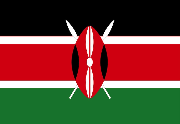 Vector kenia vlag illustrator land vlaggen