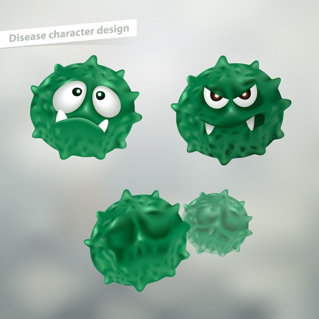 Vector kenmerken van bacteriële virussen