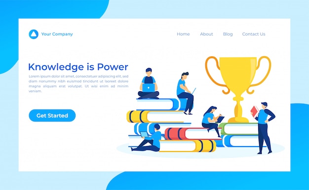 Kennis is power landing page