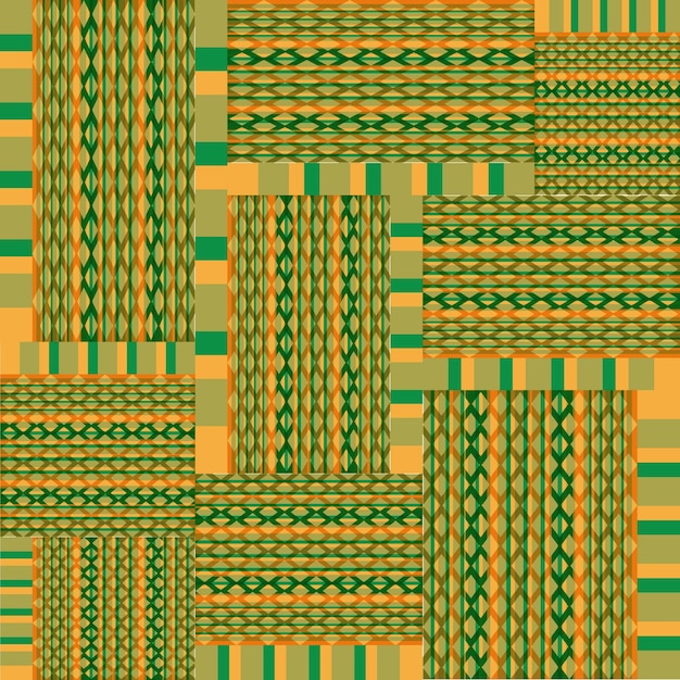 Kente Naadloos digitaal patroon