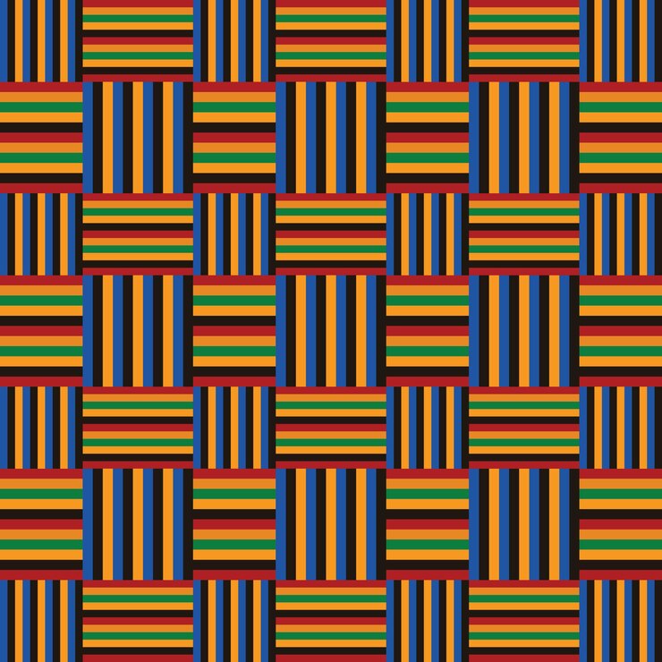 Kente 원활한 디지털 종이 및 패턴
