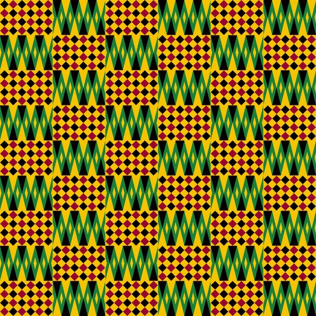 Kente Cloth Seamless Pattern African Kente Stock Vector (Royalty Free)  1300965820