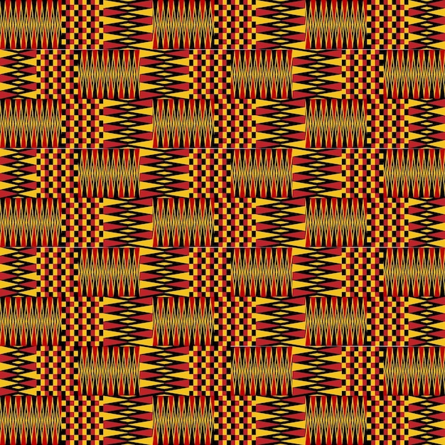 Kente Cloth Seamless Pattern African Kente Stock Vector (Royalty Free)  1300965820