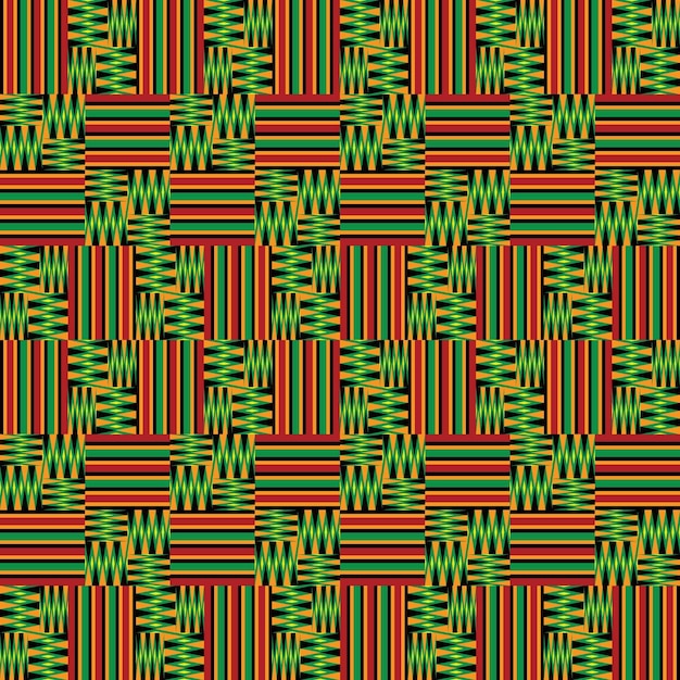 Vector kente seamless digital pattern