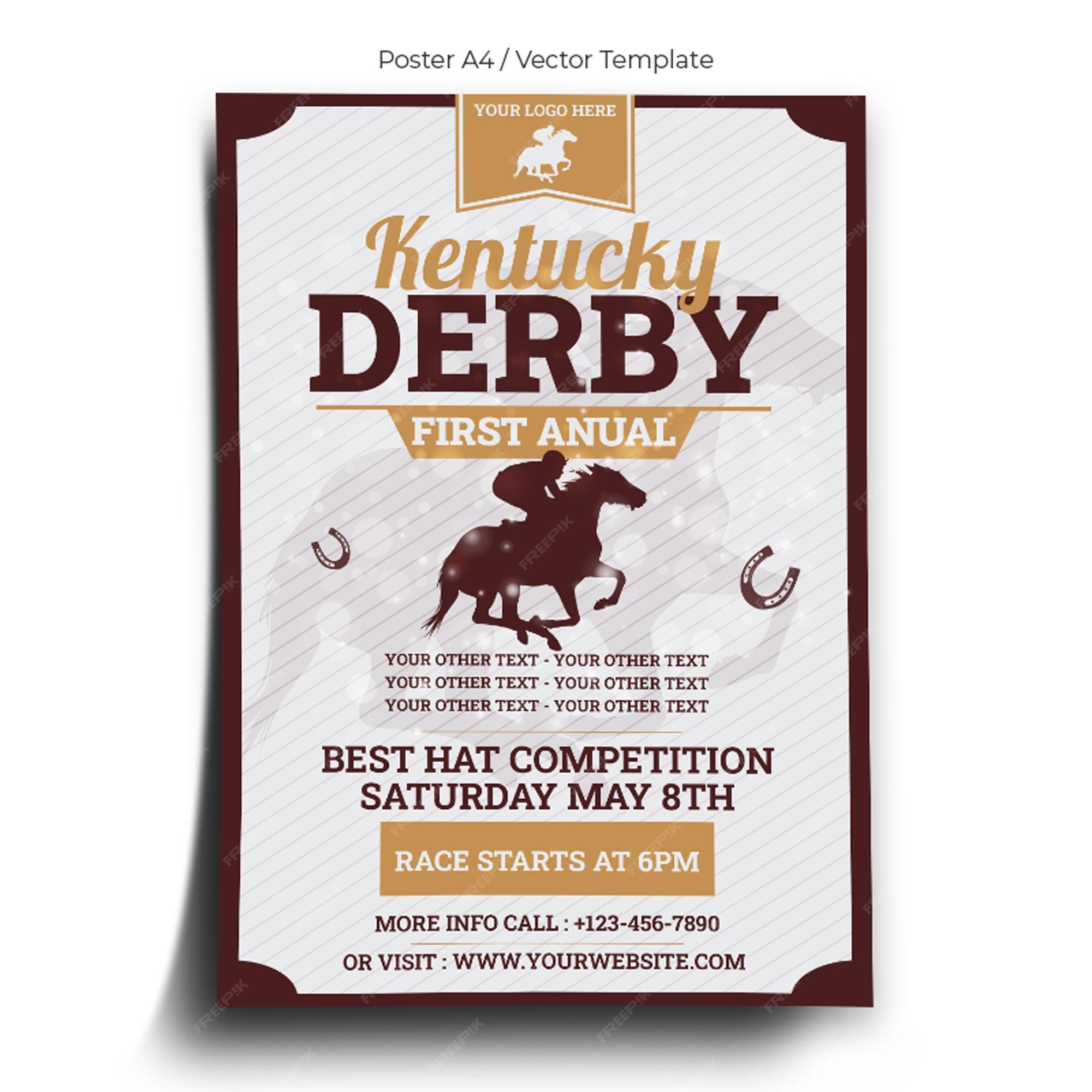 Premium Vector Kentucky Derby Poster Template