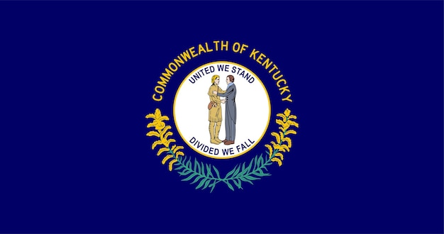 Vector kentucky state flag vector illustration