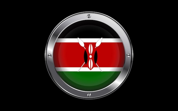 Kenya flag in 3d vector