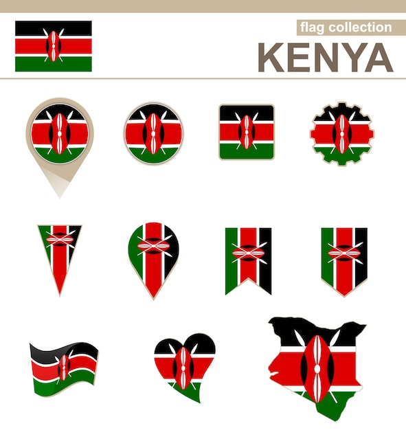 Kenya flag collection, 12 versioni