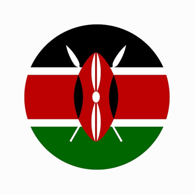 Kenya flag simple illustration for independence day or election